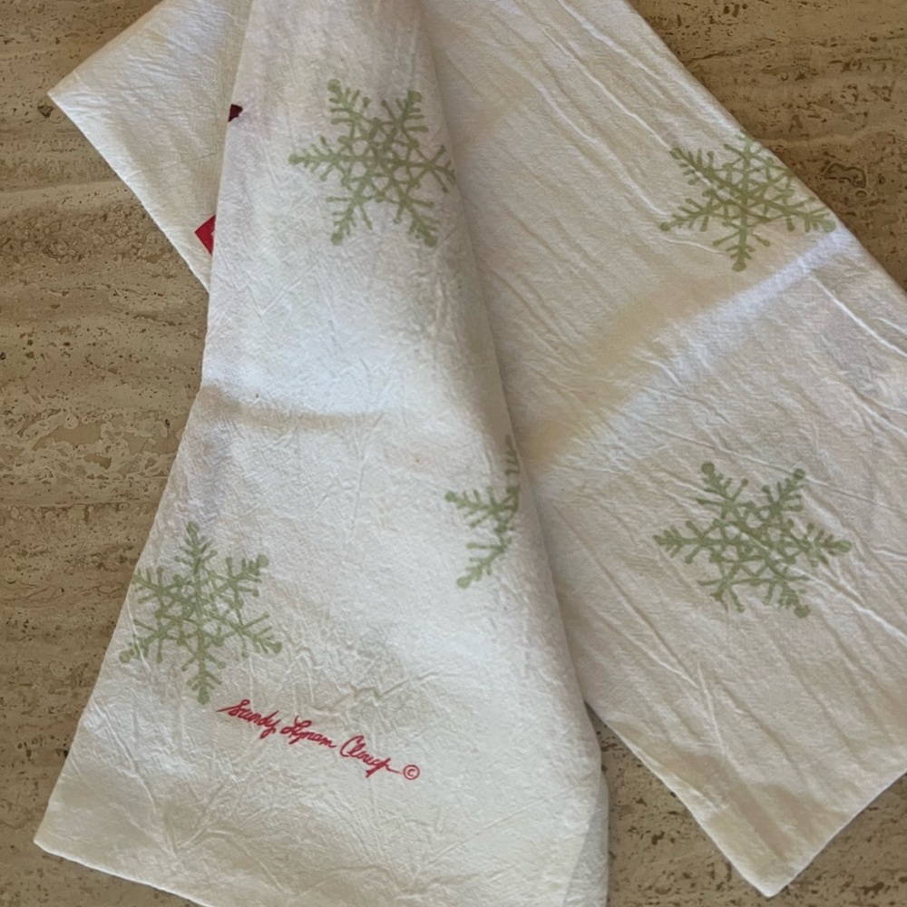 Vintage Red Cardinal Winter Tea Towel - Picture 6 of 7